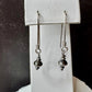 Navajo pearl drop dangle sterling silver earrings
