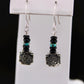 Southwestern Pendant Turquoise Earrings, Onyx Dangle Earrings, Turquoise Dangles, Boho Jewelry, Unique Earrings, Southwest Earrings