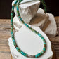 Turquoise and Sterling Silver Necklace, Choker Necklace, Boho Necklace, Turquoise Jewelry, Silver Choker, Gift for Men or Women