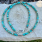 Turquoise and Sterling Silver Necklace, Choker Necklace, Boho Necklace, Turquoise Jewelry, Silver Choker, Gift for Men or Women