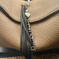 Key Charm Leather Purse Tassel with White Turquoise & Black Onyx, Whimsical Handbag Accessory, Western Accessory