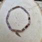 Stretch Auralite 23 Bracelet with Angel Wing Sterling Silver Charm, Cacoxenite Gemstone Bracelet, Rare Beaded Gemstone Bracelet Jewelry
