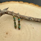 Navajo Pearls Earrings with Turquoise Gemstone, Drop Post Southwestern Style Earrings