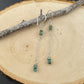 Sterling Silver Chain Dangle Earrings, Turquoise Gemstone Earrings, Boho Jewelry, Sterling Silver Earrings, Gift for Her