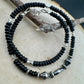 Black Onyx Navajo Pearl Double Wrap Bracelet, Sterling Silver Bracelet, Southwest Jewelry, Western Jewelry, Layered Bracelet
