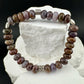 Stretch Seam Agate Gemstone Stretch Bracelet with Sterling Silver, Stretch Bracelet, Natural Gemstone Jewelry, Handmade Bracelet