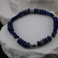 Stretch Lapis Bracelet with Sterling Silver Evil Eye Charm, Stretch Bracelet, Natural Gemstone Jewelry, Handmade Gift