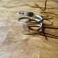 Sterling Silver Double Coil Ring: Handmade Thumb Ring