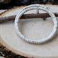White Turquoise Double Wrap Carbon Steel Memory Wire Bracelet, Gemstone Jewelry, Stretch Bracelet