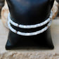 Mother of Pearl Bracelet, Double Wrap Carbon Steel Memory Wire Bracelet, Gemstone Charm Bracelet, Stretch Bracelet