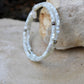 Mother of Pearl Bracelet, Double Wrap Carbon Steel Memory Wire Bracelet, Gemstone Charm Bracelet, Stretch Bracelet