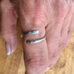 Minimal Style Bypass Coil Ring - Adjustable Thumb Sterling Silver Ring