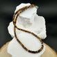 Tiger's Eye Sterling Silver Necklace, Beaded Gemstone Jewelry, Tiger's Eye Jewelry