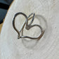 Sterling Silver Heart Ring, Thumb Ring, Sideways Heart Ring, Homemade Ring, Minimal Style, Statement Ring