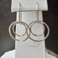 Handmade Seamless Double Circle Sterling Silver Earrings, Custom Sterling Earrings, Minimalist Earrings, Gift for Her