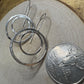 Handmade Seamless Double Circle Sterling Silver Earrings, Custom Sterling Earrings, Minimalist Earrings, Gift for Her