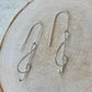 Sterling Silver Treble Clef Dangle Earrings – Unique Seamless Design (20g or 18g Option)