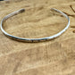 Textured Sterling Silver Cuff Bracelet: Adjustable Statement Jewelry