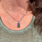 Mohave Purple Turquoise Pendant Necklace, Sterling Silver Necklace, Gemstone Pendant, Beaded Necklace, Gift for Her, Unique Gift