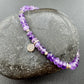 Purple Amethyst Sterling Silver Beaded Bracelet, Gemstone Bracelet