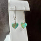 Kingman Turquoise Heart Earrings: Sterling Silver, Natural Gemstone