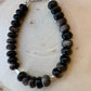 Sterling Silver Obsidian Bracelet, Sterling Silver Beaded Bracelet, Sterling Silver Obsidian Bracelet