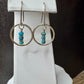 Boho Chic Turquoise Earrings with Sterling Silver Daisy Accents