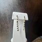 Navajo Pearls Earrings with White Turquoise, Dangle Sterling Silver Post Gemstone Earrings