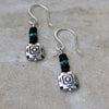 Southwestern Pendant Turquoise Earrings, Onyx Dangle Earrings, Turquoise Dangles, Boho Jewelry, Unique Earrings, Southwest Earrings