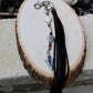 Tribal Sun Charm, White Turquoise Magnesite Heart Leather Purse Tassel, Southwestern Tassel, Heart Keychain, Leather Handbag Accessory