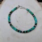 Turquoise and Black Onyx Sterling Silver Bracelet, Evil Eye Beaded Bracelet, Sterling Jewelry, Gemstone Bracelet, Turquoise Jewelry
