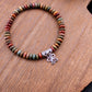 Stretch Picasso Red Creek Jasper Bracelet with Sterling Silver Butterfly Charm, Stretch Bracelet, Natural Gemstone Jewelry, Handmade Gift