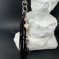 Tribal Sun Charm, White Turquoise Magnesite Heart Leather Purse Tassel, Southwestern Tassel, Heart Keychain, Leather Handbag Accessory