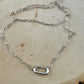 Paperclip Chain Necklace with Charms and Gemstone, Carabiner necklace, Personalized Gift