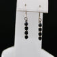 Navajo Pearl Earrings with Hematite & Onyx, Sterling Silver Gemstone Dangle Earrings