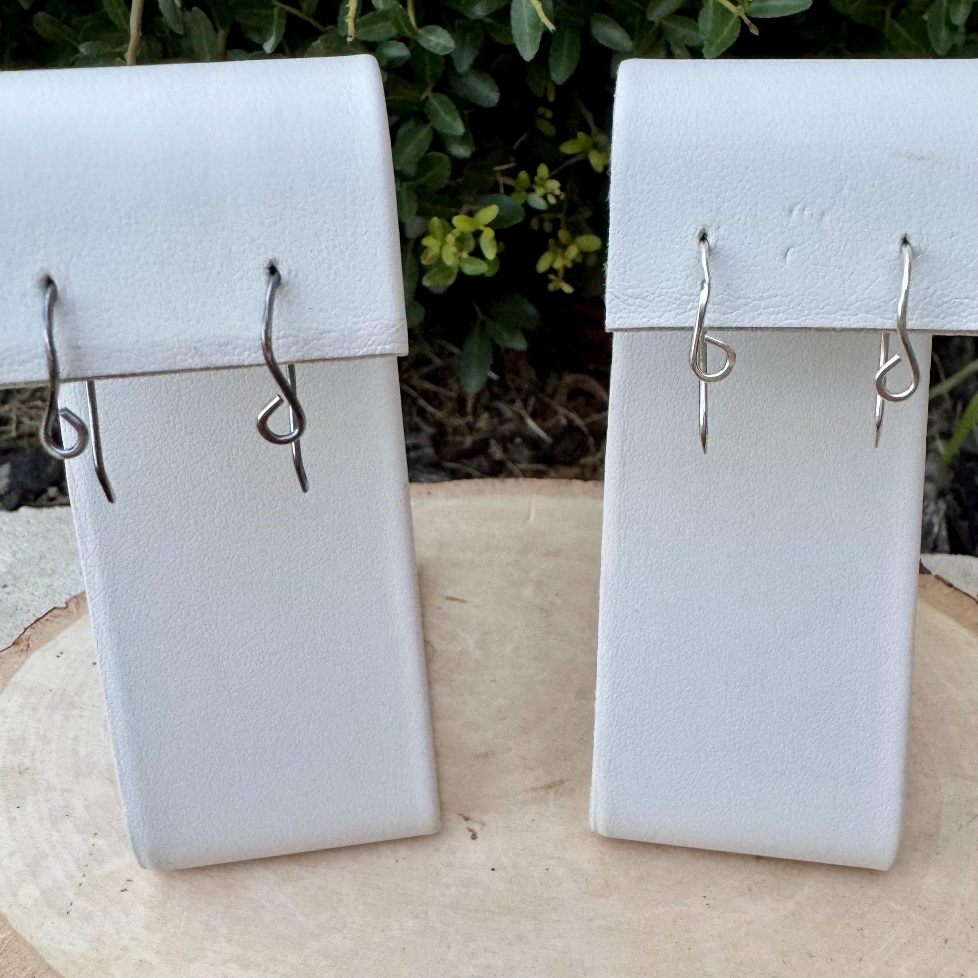 Sadie: 20 Gauge Side Hook Sterling Silver Ear Wires - Shiny or Oxidized Finish - Handmade Jewelry Making Supplies, 3/4-inch Drop
