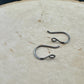 Genesis: 18 Gauge Side Hook Sterling Silver Ear Wires, Shiny or Oxidized Finish, Jewelry Supply, 3/4-inch Drop