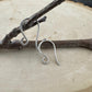 Sophie: 18 Gauge French Hook Sterling Silver Ear Wires, Shiny or Oxidized Finish - Jewelry Supply, 3/4-inch Drop