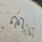 Sophie: 18 Gauge French Hook Sterling Silver Ear Wires, Shiny or Oxidized Finish - Jewelry Supply, 3/4-inch Drop