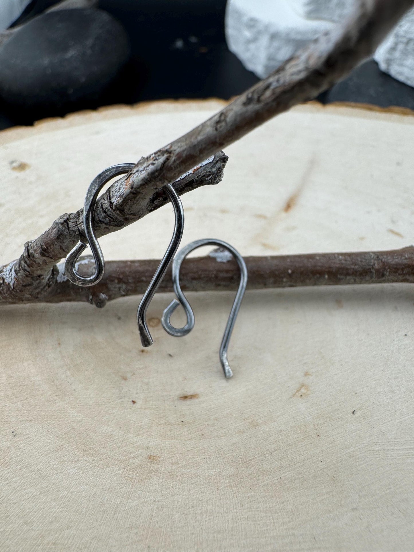 Sophie: 18 Gauge French Hook Sterling Silver Ear Wires, Shiny or Oxidized Finish - Jewelry Supply, 3/4-inch Drop