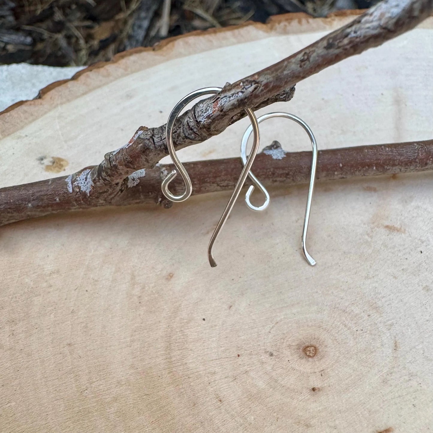 Legacy 20 Gauge French Sterling Silver Ear Wires, Handmade 20g Hooks, Shiny or Oxidized, Jewelry Supplies, 1 inch Drop