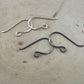 20 Gauge Handmade Sterling Silver French Ear Wires: Shiny or Oxidized, 1 inch Drop