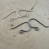 20 Gauge Handmade Sterling Silver French Ear Wires: Shiny or Oxidized, 1 inch Drop