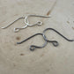 Legacy 20 Gauge French Sterling Silver Ear Wires, Handmade 20g Hooks, Shiny or Oxidized, Jewelry Supplies, 1 inch Drop