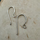 20 Gauge Handmade Sterling Silver French Ear Wires: Shiny or Oxidized, 1 inch Drop