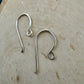 Legacy 20 Gauge French Sterling Silver Ear Wires, Handmade 20g Hooks, Shiny or Oxidized, Jewelry Supplies, 1 inch Drop