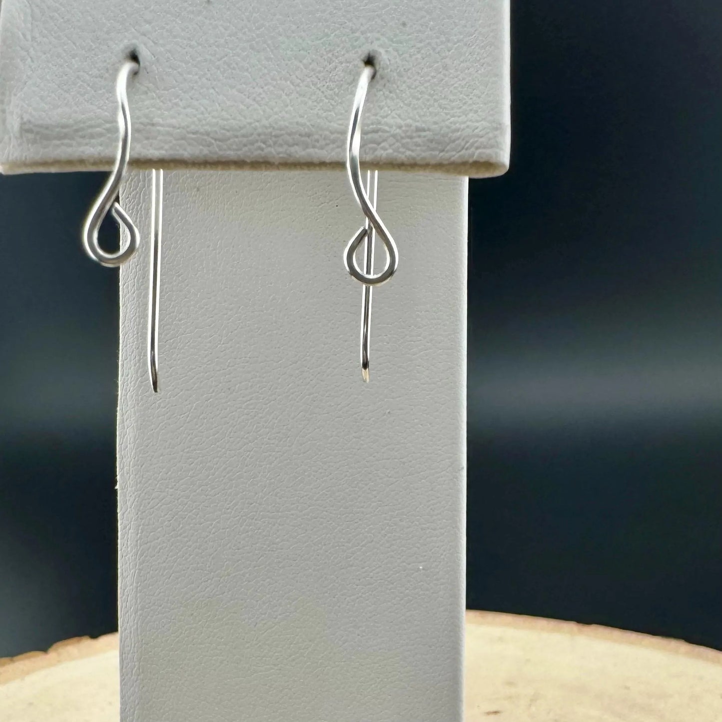 Sadie1 20 Gauge Side Hook Sterling Silver Ear Wires - Shiny or Oxidized Finish - Handmade Jewelry Making Supplies, 1 inch Drop