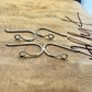 Sadie1 20 Gauge Side Hook Sterling Silver Ear Wires - Shiny or Oxidized Finish - Handmade Jewelry Making Supplies, 1 inch Drop