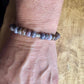 Stretch Seam Agate Gemstone Stretch Bracelet with Sterling Silver, Stretch Bracelet, Natural Gemstone Jewelry, Handmade Bracelet