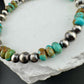 Stretch Kingman Turquoise Navajo Pearl Stretch Bracelet, Natural Gemstone Jewelry, Turquoise Jewelry